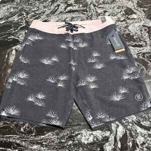 Roark Passage Agave 18” Boardshorts Black Mens Size 28 NWT RB387